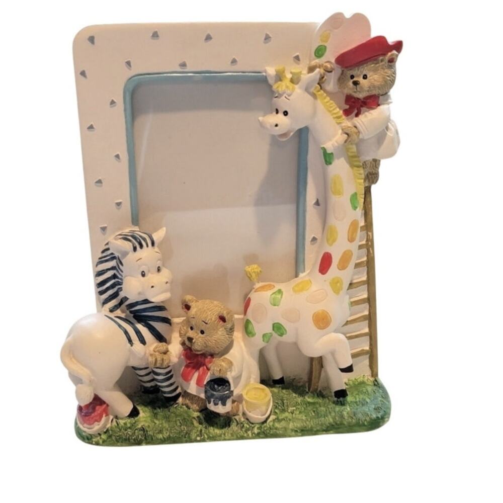 3D Zoo Animals Frame Burnes of Boston Nursery Decor Colorful Whimiscal